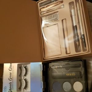 Make up, eye shadows, brow kit, eye lashes